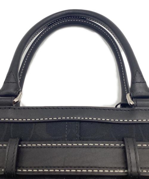 COACH（コーチ）COACH (コーチ) シグネチャー ハンドバッグ ブラックの古着・服飾アイテム