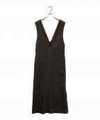 MACPHEEマカフィー）の古着「ビンテージツイード ジャンパースカート」｜ブラウン