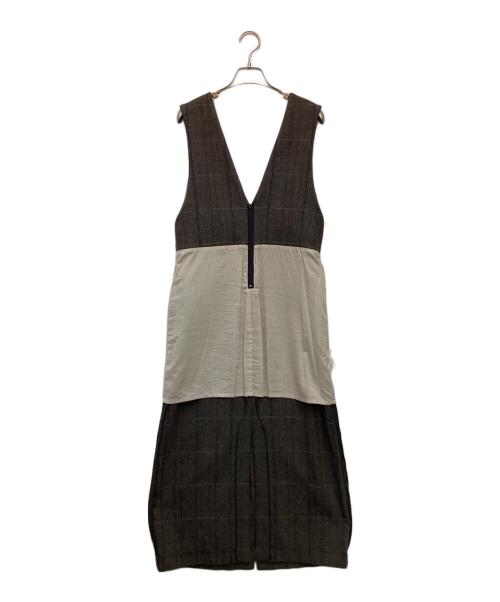 MACPHEE（マカフィー）MACPHEE (マカフィー) ビンテージツイード ジャンパースカート ブラウン サイズ:34の古着・服飾アイテム