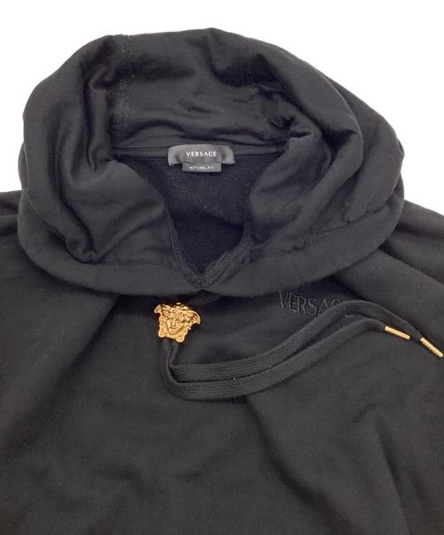 VERSACE（ヴェルサーチェ）VERSACE (ヴェルサーチェ) ラ メドゥーサ フーディ ブラック サイズ:Lの古着・服飾アイテム