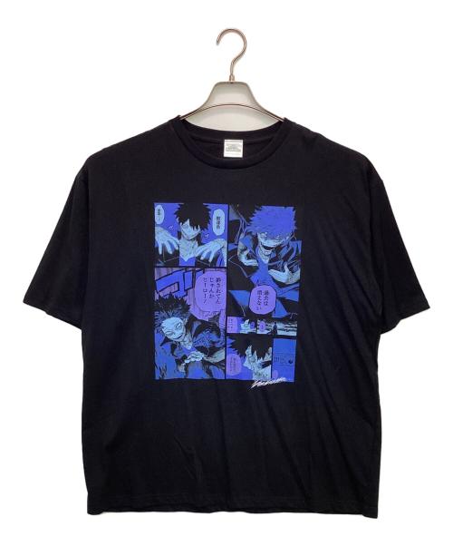 僕のヒーローアカデミア（ボクノヒーローアカデミア）僕のヒーローアカデミア (ボクノヒーローアカデミア) 荼毘 VILLANS ビッグシルエットTシャツ ブラック×ブルー サイズ:表記無の古着・服飾アイテム