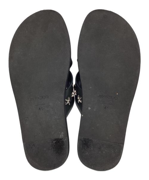 JIMMY CHOO（ジミーチュウ）JIMMY CHOO (ジミーチュウ) サンダル ブラック サイズ:41の古着・服飾アイテム