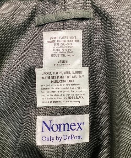HOUSTON（ヒューストン）HOUSTON (ヒューストン) NOMEX® CWU-36P FLIGHT JACKET /  シーダブルユー36P ノーメックス フライトジャケット グリーン サイズ:MEDIUMの古着・服飾アイテム