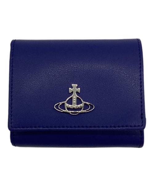 Vivienne Westwood（ヴィヴィアンウエストウッド）Vivienne Westwood (ヴィヴィアンウエストウッド) HAMPTON FLAP COIN PURSE（ハンプトン フラップ コイン パース） ブルーの古着・服飾アイテム