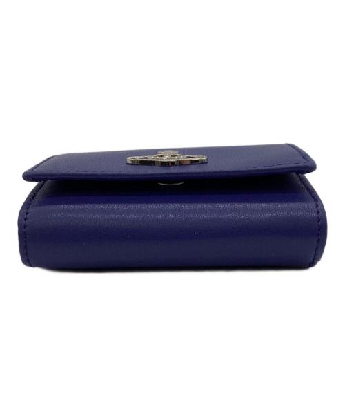 Vivienne Westwood（ヴィヴィアンウエストウッド）Vivienne Westwood (ヴィヴィアンウエストウッド) HAMPTON FLAP COIN PURSE（ハンプトン フラップ コイン パース） ブルーの古着・服飾アイテム