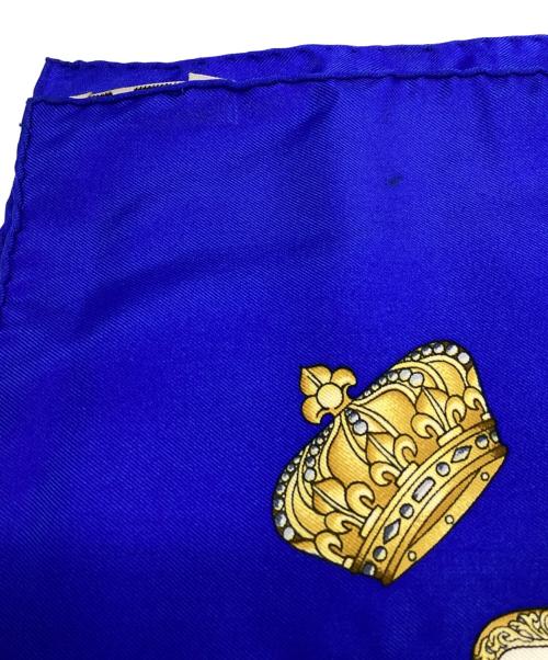 HERMES（エルメス）HERMES (エルメス) カレ90 LES TAMBOURS（タンブールの太鼓） ブルーの古着・服飾アイテム