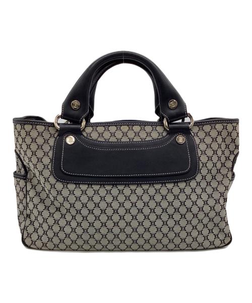 CELINE（セリーヌ）CELINE (セリーヌ) マカダム ブギーバッグ グレー×ブラックの古着・服飾アイテム