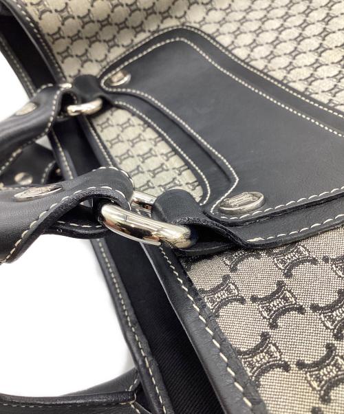 CELINE（セリーヌ）CELINE (セリーヌ) マカダム ブギーバッグ グレー×ブラックの古着・服飾アイテム