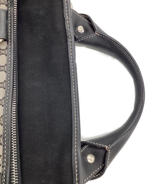 CELINE（セリーヌ）CELINE (セリーヌ) マカダム ブギーバッグ グレー×ブラックの古着・服飾アイテム