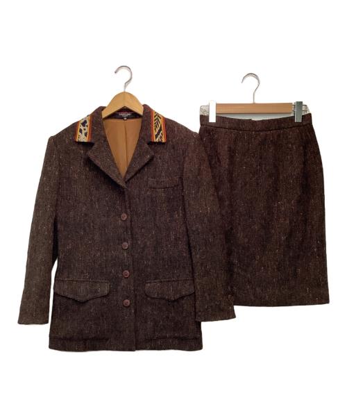 LEONARD FASHION（レオナールファッション）LEONARD FASHION (レオナールファッション) セットアップ ブラウン サイズ:38の古着・服飾アイテム