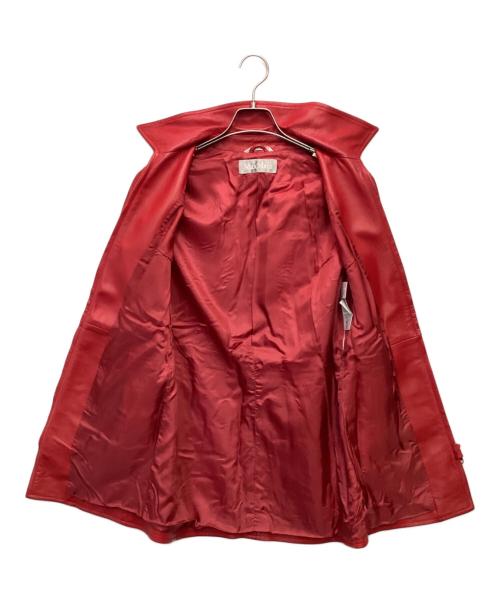 MaxMara（マックスマーラ）MaxMara (マックスマーラ) レザージャケット レッド サイズ:42の古着・服飾アイテム