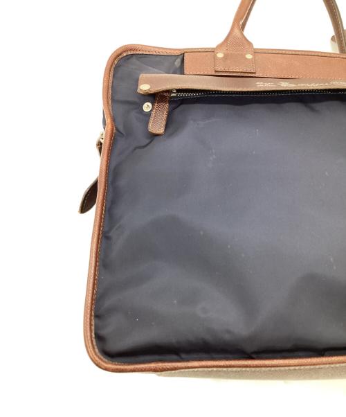 Felisi（フェリージ）Felisi (フェリージ) ブリーフケース ネイビー×ブラウンの古着・服飾アイテム