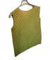 中古・古着 PLEATS PLEASE (プリーツプリーズ) ノースリーブカットソー イエロー×グリーン サイズ:3：15000円