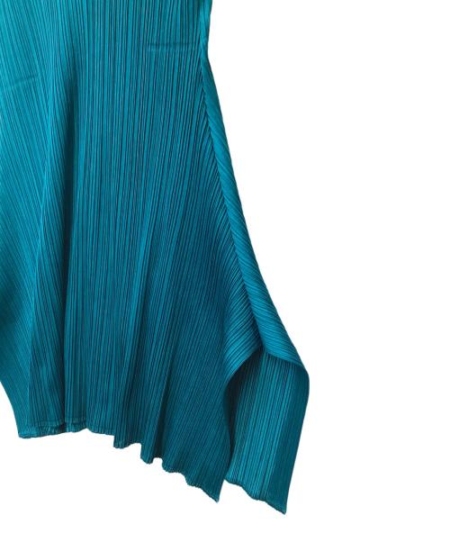 PLEATS PLEASE（プリーツプリーズ）PLEATS PLEASE (プリーツプリーズ) 半袖チュニック ブルー サイズ:３の古着・服飾アイテム