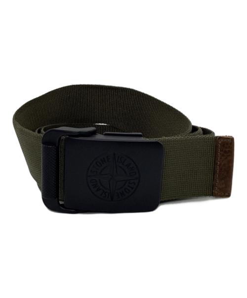 STONE ISLAND（ストーンアイランド）STONE ISLAND (ストーンアイランド) TAPE BELT（テープ ベルト） カーキ サイズ:CM105の古着・服飾アイテム