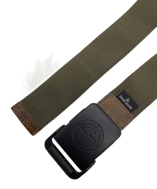 STONE ISLAND（ストーンアイランド）STONE ISLAND (ストーンアイランド) TAPE BELT（テープ ベルト） カーキ サイズ:CM105の古着・服飾アイテム