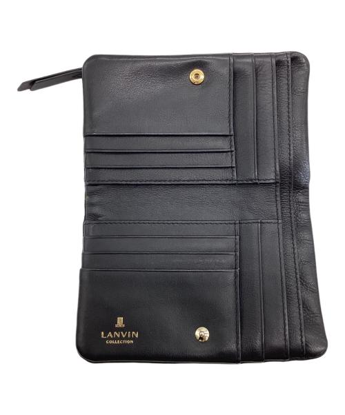 LANVIN COLLECTION（ランバンコレクション）LANVIN COLLECTION (ランバンコレクション) 2つ折り財布 ブラックの古着・服飾アイテム