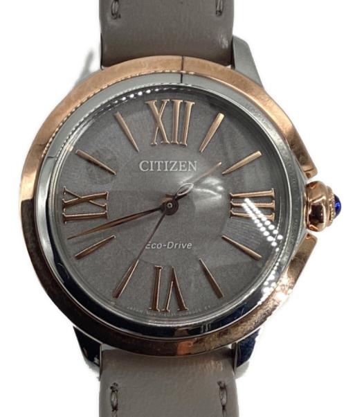 CITIZEN L（シチズンエル）CITIZEN L (シチズンエル) 光発電エコ・ドライブ  ROUND Collection（ラウンド コレクション）腕時計 グレー×ゴールドの古着・服飾アイテム