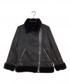 LAUREN RALPH LAURENローレンラルフローレン）の古着「フェイクムートンジャケット」｜ブラック