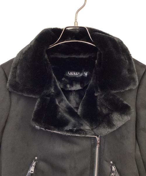 LAUREN RALPH LAUREN（ローレンラルフローレン）LAUREN RALPH LAUREN (ローレンラルフローレン) フェイクムートンジャケット ブラック サイズ:SPの古着・服飾アイテム