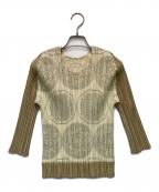 PLEATS PLEASEプリーツプリーズ）の古着「プリーツ カットソー」｜ベージュ