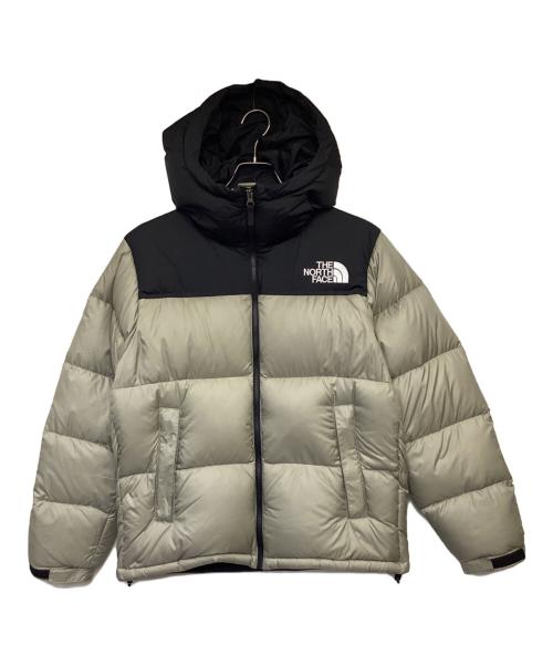 THE NORTH FACE（ザ ノース フェイス）THE NORTH FACE (ザ ノース フェイス) Nuptse Hoodie（ヌプシフーディ） グレー×ブラック サイズ:Mの古着・服飾アイテム