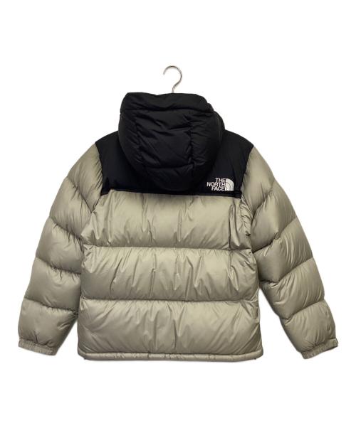 THE NORTH FACE（ザ ノース フェイス）THE NORTH FACE (ザ ノース フェイス) Nuptse Hoodie（ヌプシフーディ） グレー×ブラック サイズ:Mの古着・服飾アイテム