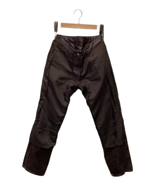 GAP（ギャップ）GAP (ギャップ) カウレザーパンツ ブラウン サイズ:29の古着・服飾アイテム