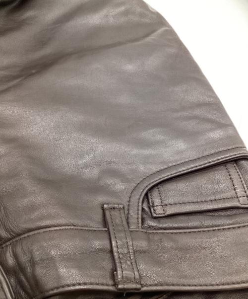 GAP（ギャップ）GAP (ギャップ) カウレザーパンツ ブラウン サイズ:29の古着・服飾アイテム