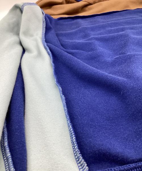 SUPREME（シュプリーム）SUPREME (シュプリーム) Paneled Velour L/S Polo（パネルド ベロア ロングスリーブ ポロ） ブルー×ブラウン サイズ:Mの古着・服飾アイテム