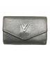 LOUIS VUITTON（ルイ ヴィトン）の古着「ポルトフォイユ・ロックミニ 3つ折り財布」｜シルバー