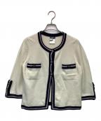 CHANELシャネル）の古着「カシミヤカーディガン」｜アイボリー×ブラック