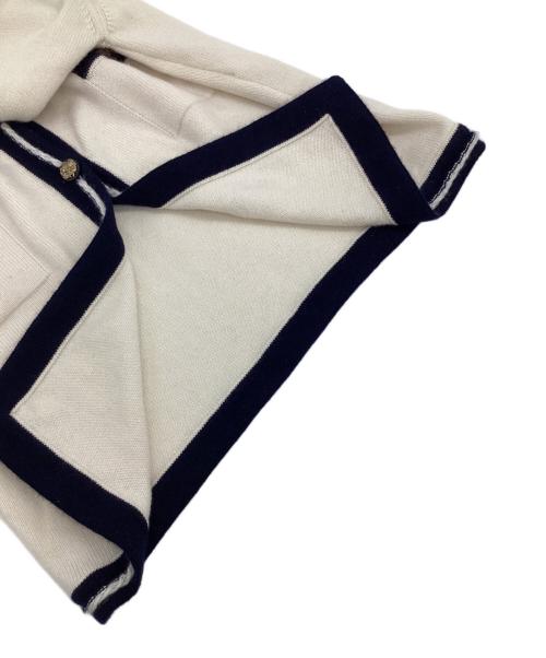 CHANEL（シャネル）CHANEL (シャネル) カシミヤカーディガン アイボリー×ブラック サイズ:40の古着・服飾アイテム