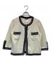 CHANEL（シャネル）の古着「カシミヤカーディガン」｜アイボリー×ブラック