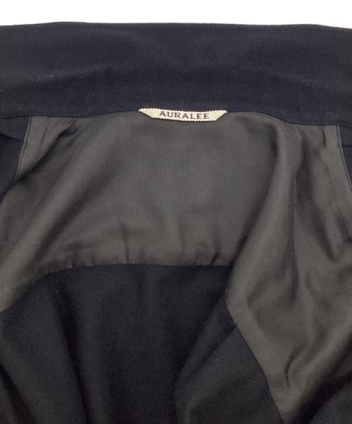 AURALEE（オーラリー）AURALEE (オーラリー) SUPER SOFT WOOL FLANNEL ZIP SHIRTS（スーパーソフト ウール フランネル ジップ シャツ） ブラック サイズ:3の古着・服飾アイテム