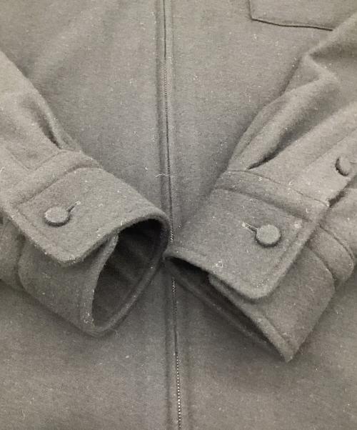 AURALEE（オーラリー）AURALEE (オーラリー) SUPER SOFT WOOL FLANNEL ZIP SHIRTS（スーパーソフト ウール フランネル ジップ シャツ） ブラック サイズ:3の古着・服飾アイテム