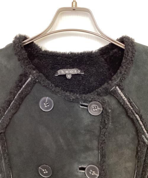 theory（セオリー）theory (セオリー) GILIA NATRINA ムートンコート ブラック サイズ:Sの古着・服飾アイテム