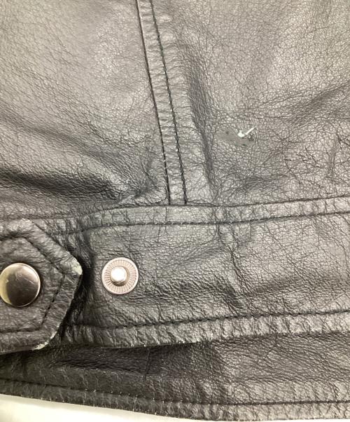 ST JOHN'S BAY（セントジョンズベイ）ST JOHN'S BAY (セントジョンズベイ) レザージャケット ブラック サイズ:XXLの古着・服飾アイテム