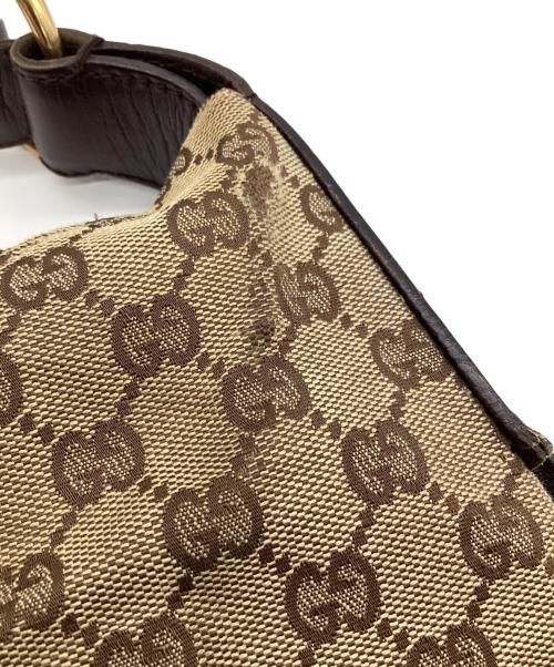 GUCCI（グッチ）GUCCI (グッチ) GGキャンバス ホースビット ワンショルダーバッグ ベージュの古着・服飾アイテム
