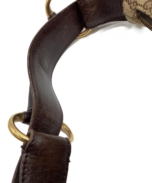 GUCCI（グッチ）GUCCI (グッチ) GGキャンバス ホースビット ワンショルダーバッグ ベージュの古着・服飾アイテム