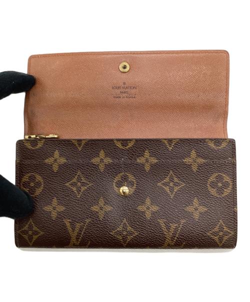 LOUIS VUITTON（ルイ ヴィトン）LOUIS VUITTON (ルイ ヴィトン) モノグラム ポシェット ポルトモネ クレディ 長財布 ブラウンの古着・服飾アイテム