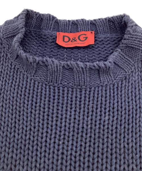 DOLCE & GABBANA（ドルチェ＆ガッバーナ）DOLCE & GABBANA (ドルチェ＆ガッバーナ) コットン ローゲージ ニット ネイビー サイズ:Sの古着・服飾アイテム