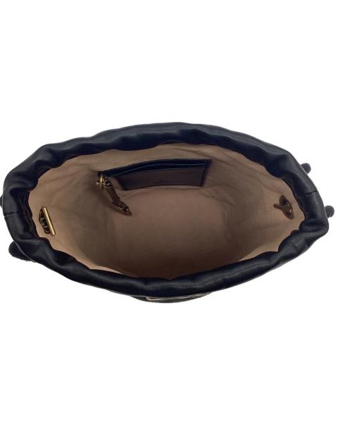 GUCCI（グッチ）GUCCI (グッチ) GGマーモント バケット バッグ ミニ ブラックの古着・服飾アイテム