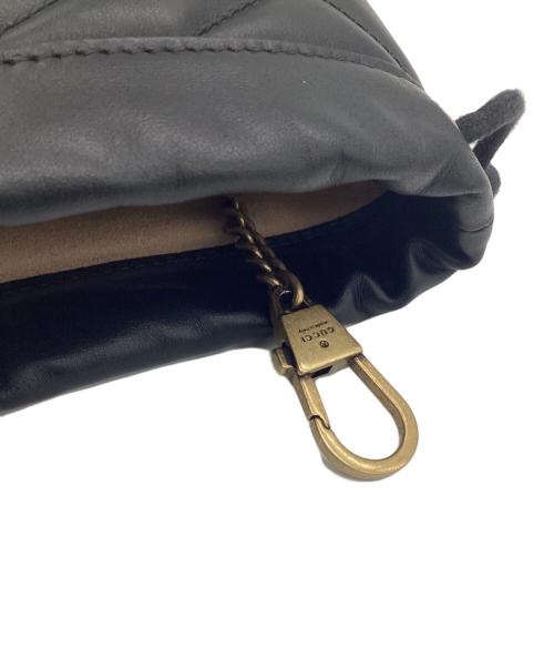 GUCCI（グッチ）GUCCI (グッチ) GGマーモント バケット バッグ ミニ ブラックの古着・服飾アイテム
