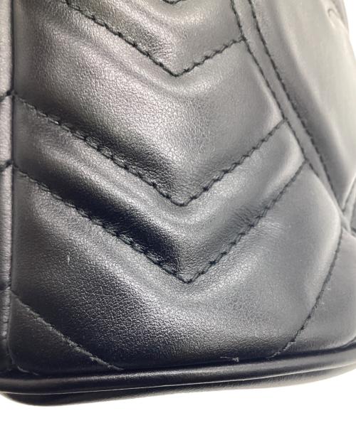 GUCCI（グッチ）GUCCI (グッチ) GGマーモント バケット バッグ ミニ ブラックの古着・服飾アイテム