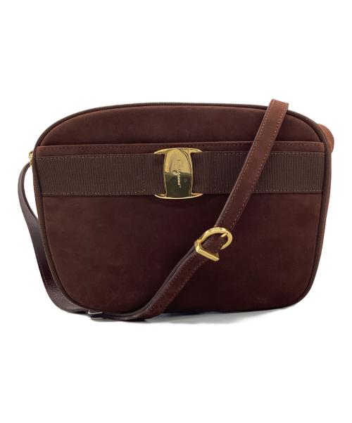 Salvatore Ferragamo（サルヴァトーレ フェラガモ）Salvatore Ferragamo (サルヴァトーレ フェラガモ) ヴァラ ショルダーバッグ ブラウンの古着・服飾アイテム