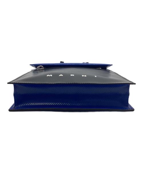 MARNI（マルニ）MARNI (マルニ) TRIBECA（トライベッカ）ポリエステル ショルダーバッグ ブルー×ブラックの古着・服飾アイテム