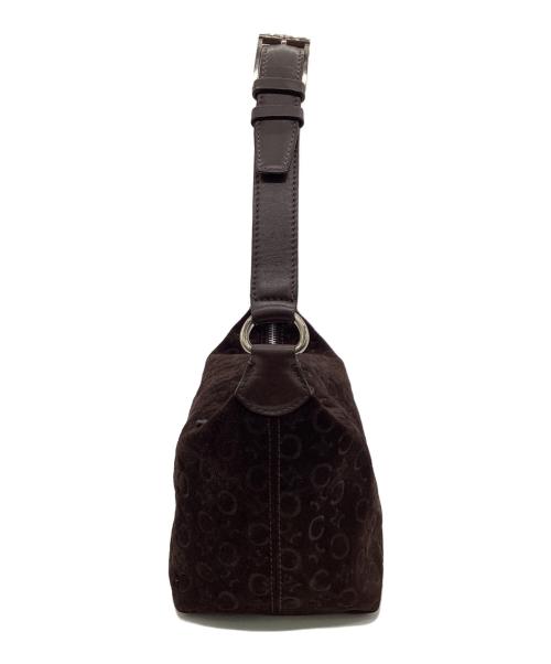 CELINE（セリーヌ）CELINE (セリーヌ) C マカダム ワンショルダーバッグ ダークブラウンの古着・服飾アイテム