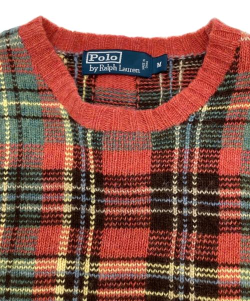 Polo by RalphLauren（ポロ バイ ラルフローレン）Polo by RalphLauren (ポロ バイ ラルフローレン) ウールニット レッド サイズ:Mの古着・服飾アイテム