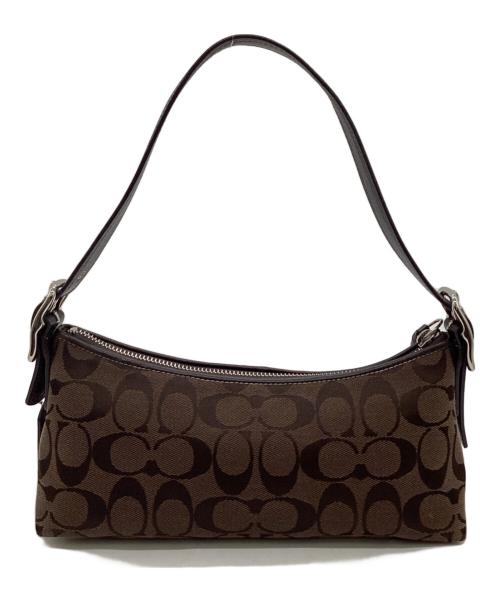 COACH（コーチ）COACH (コーチ) シグネチャー ワンショルダーバッグ ブラウンの古着・服飾アイテム